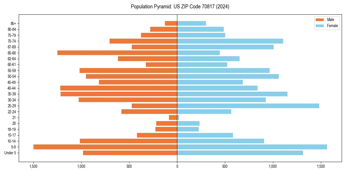 Population pyramid for 