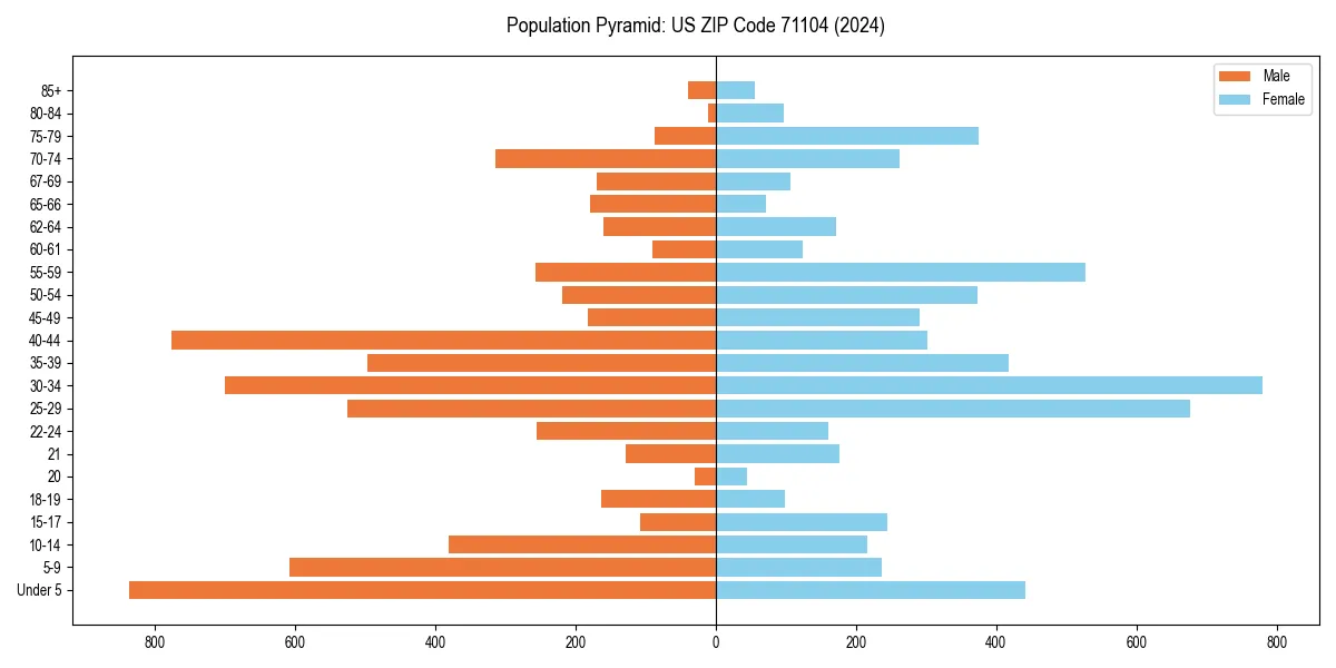 Population pyramid for 