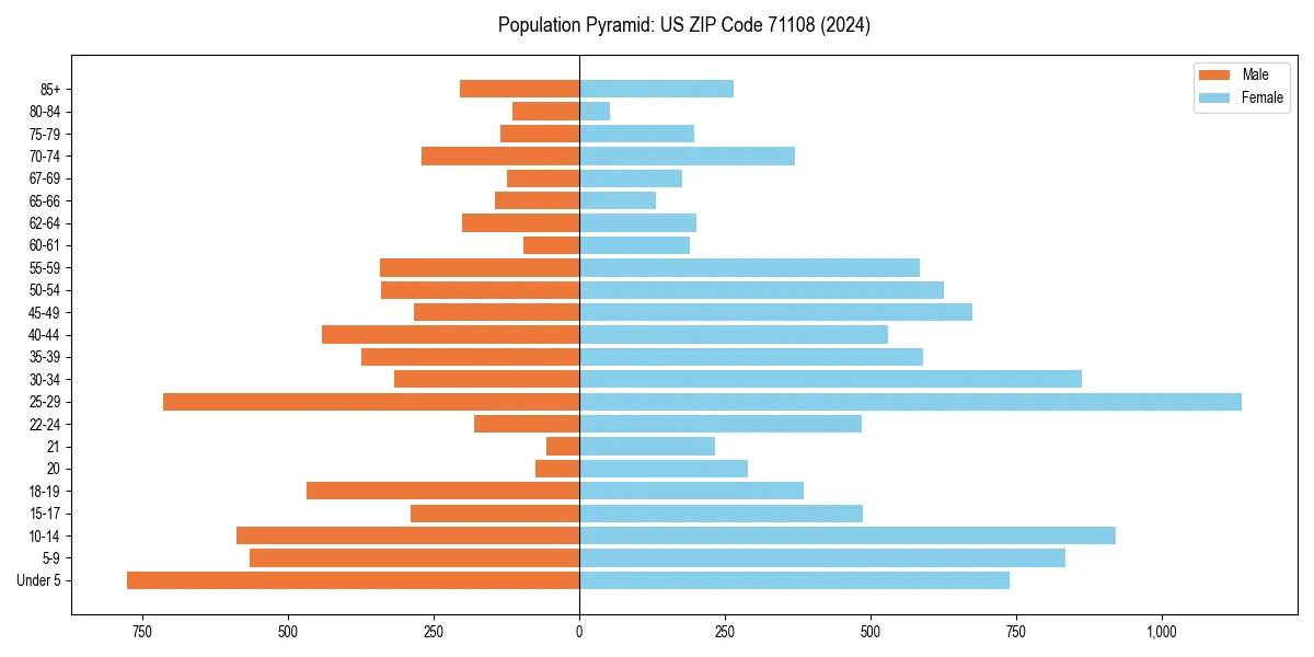 Population pyramid for 