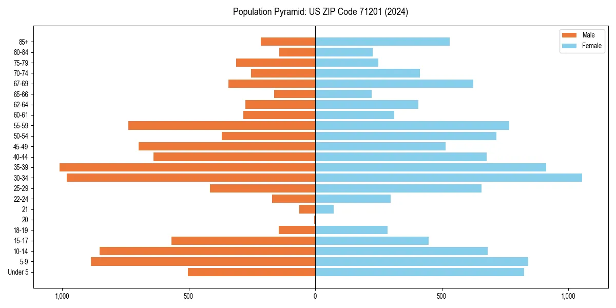 Population pyramid for 