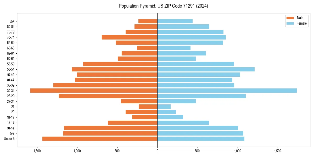 Population pyramid for 