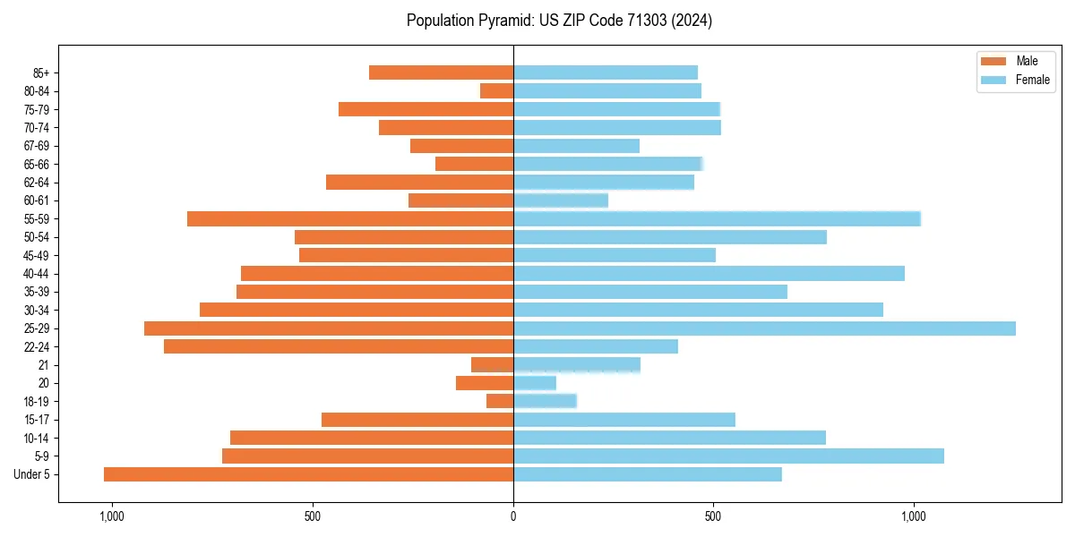 Population pyramid for 