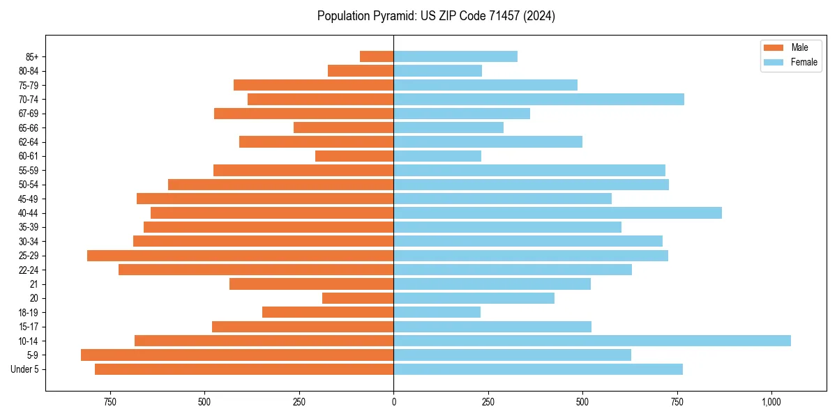 Population pyramid for 