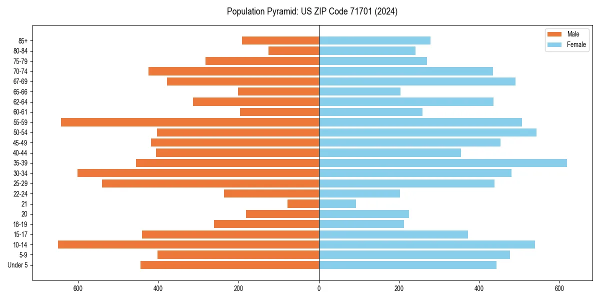 Population pyramid for 