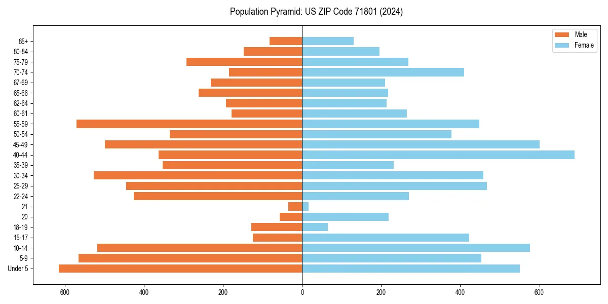 Population pyramid for 
