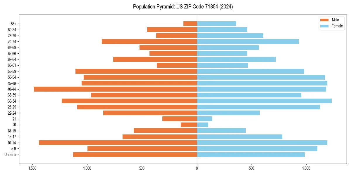 Population pyramid for 