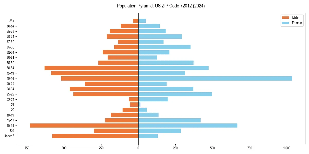 Population pyramid for 