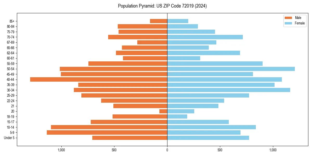 Population pyramid for 