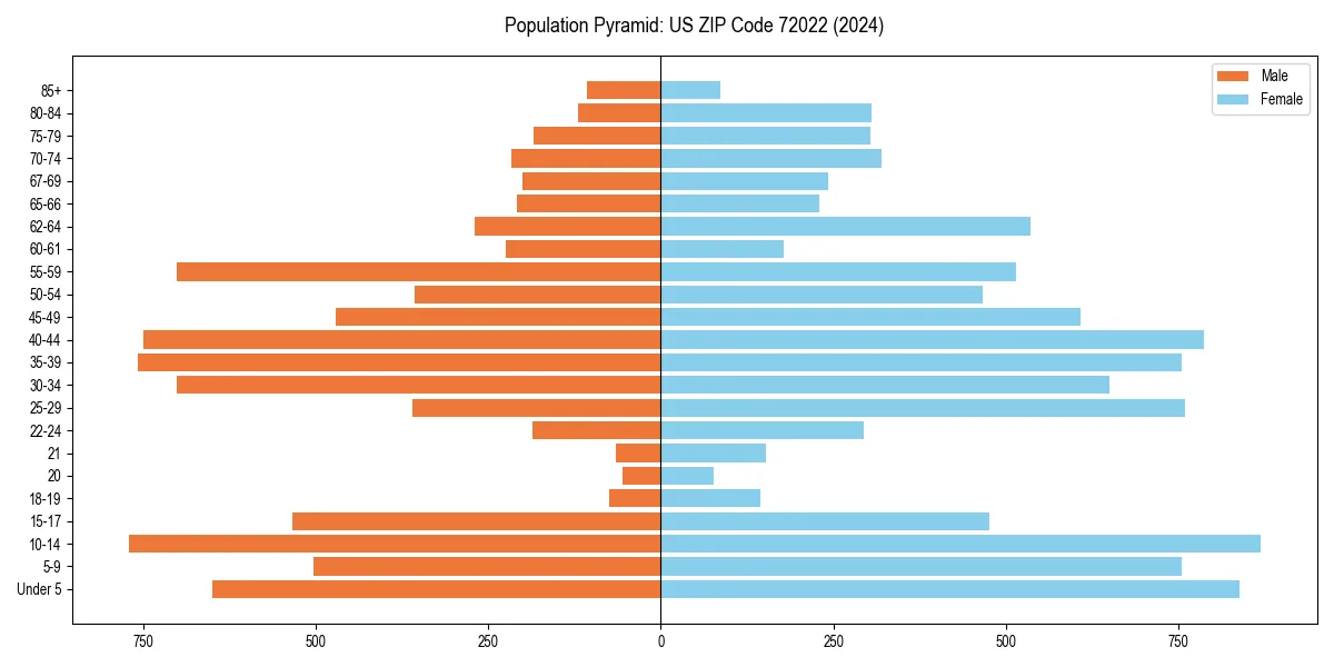 Population pyramid for 