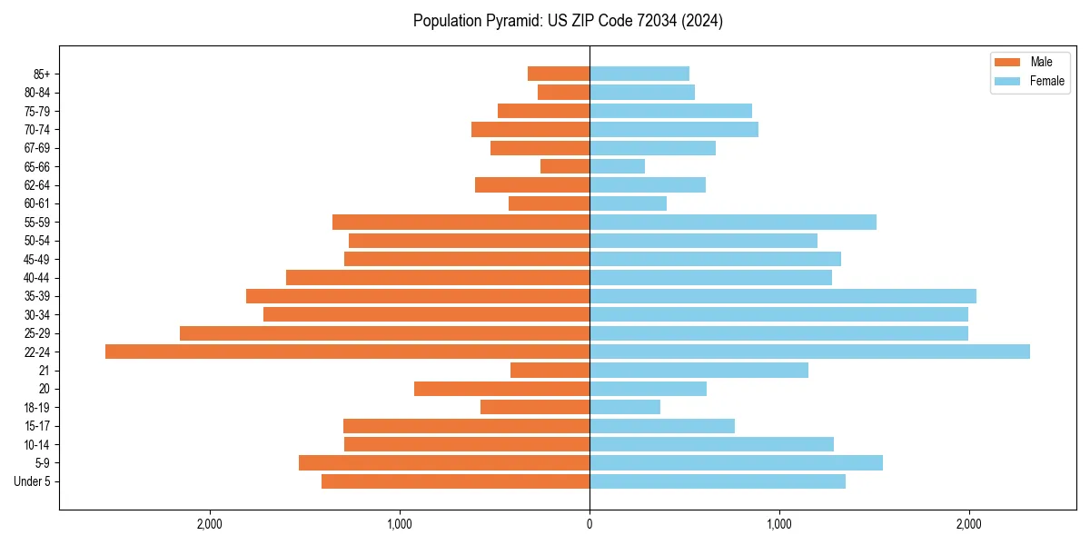 Population pyramid for 