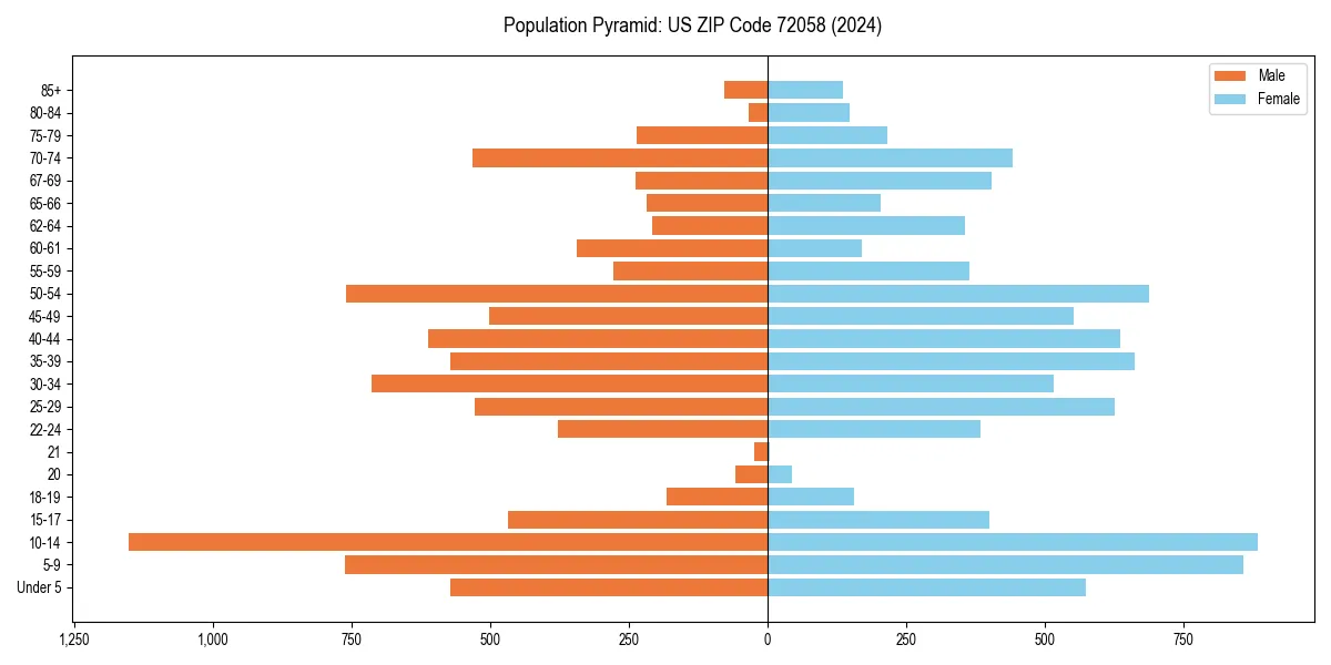 Population pyramid for 