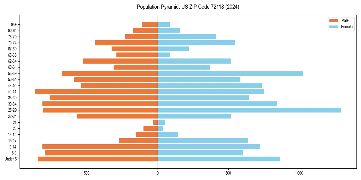 Population pyramid for 