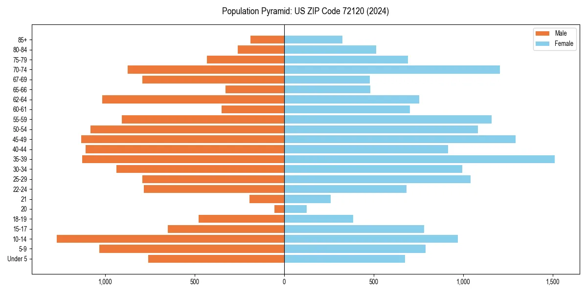 Population pyramid for 