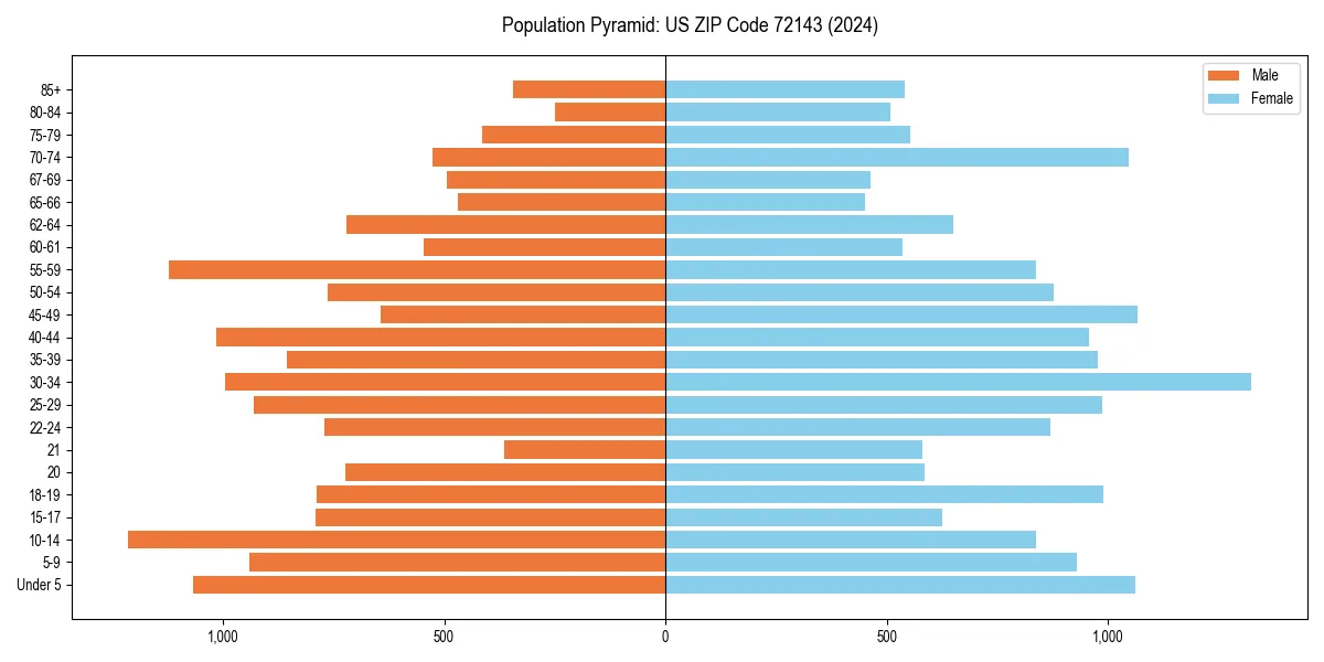 Population pyramid for 