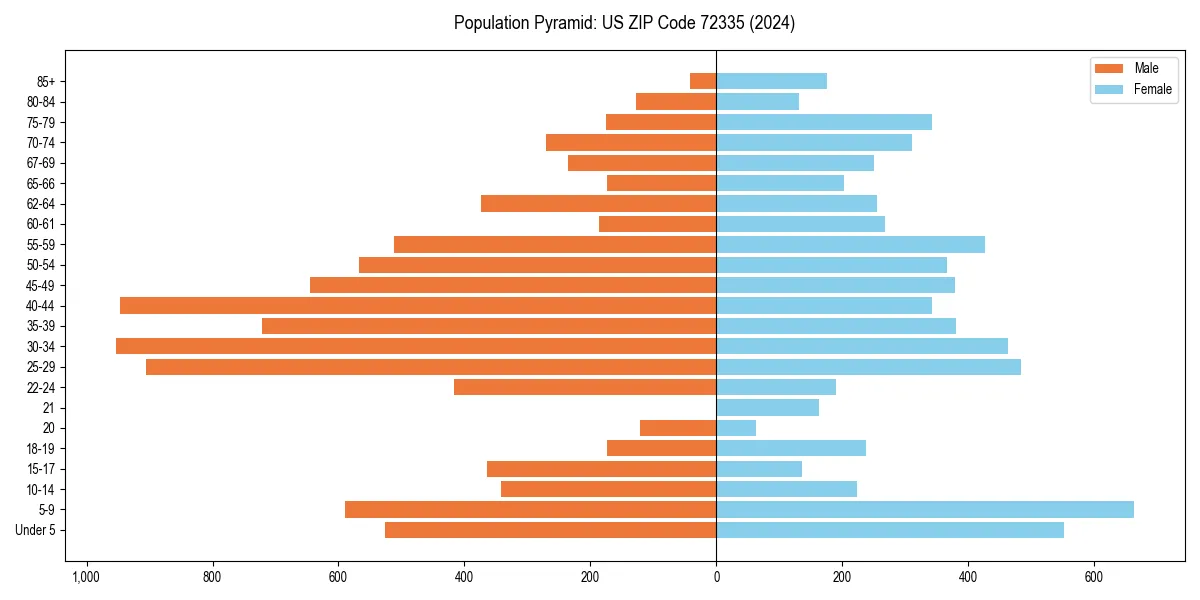 Population pyramid for 