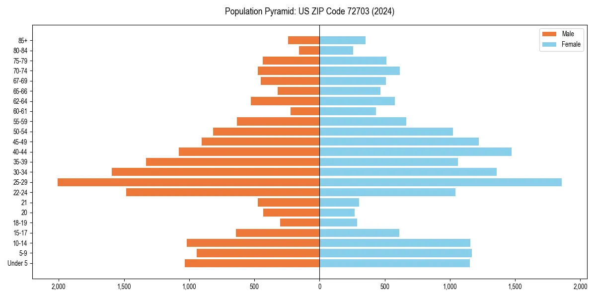 Population pyramid for 