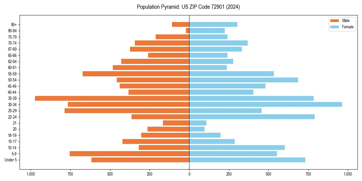 Population pyramid for 