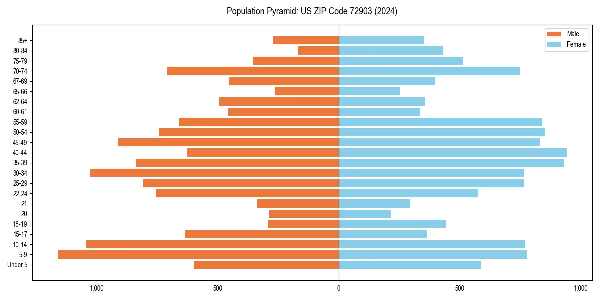 Population pyramid for 