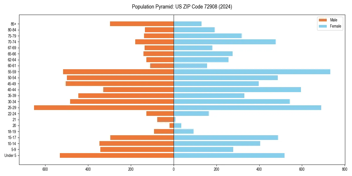Population pyramid for 