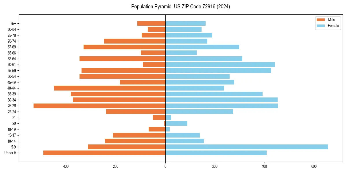 Population pyramid for 