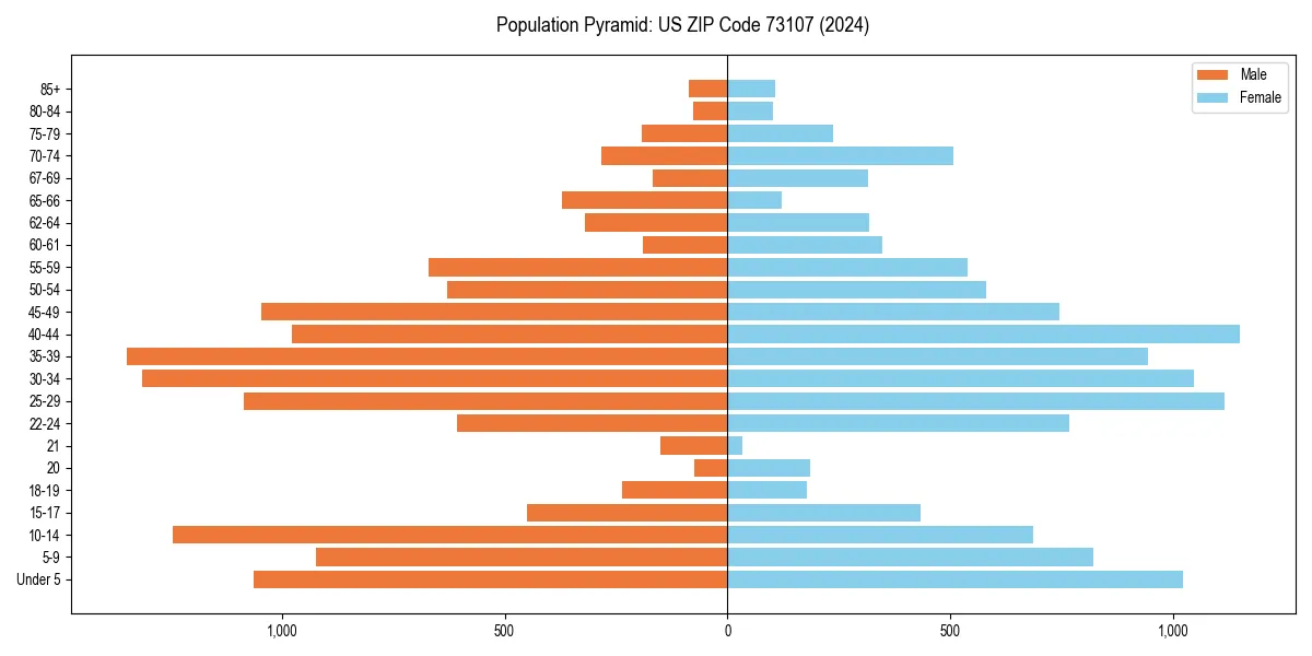 Population pyramid for 