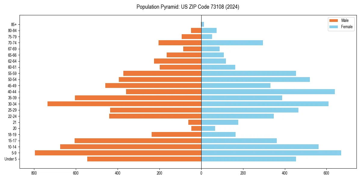 Population pyramid for 