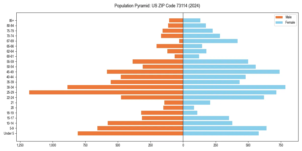 Population pyramid for 