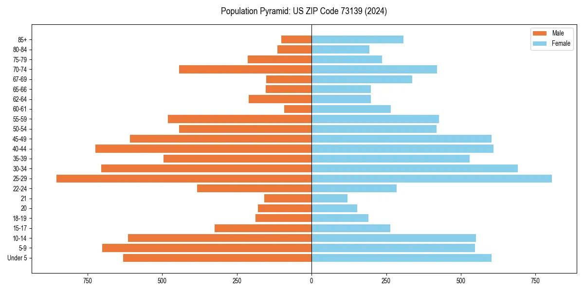 Population pyramid for 