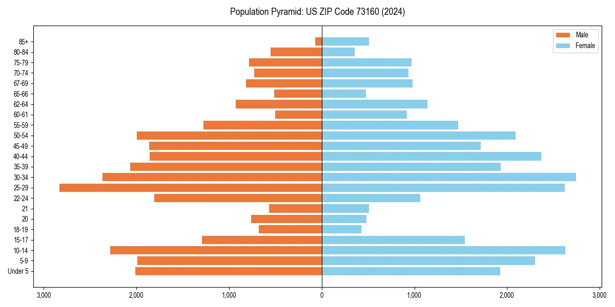 Population pyramid for 