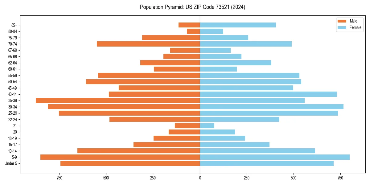 Population pyramid for 