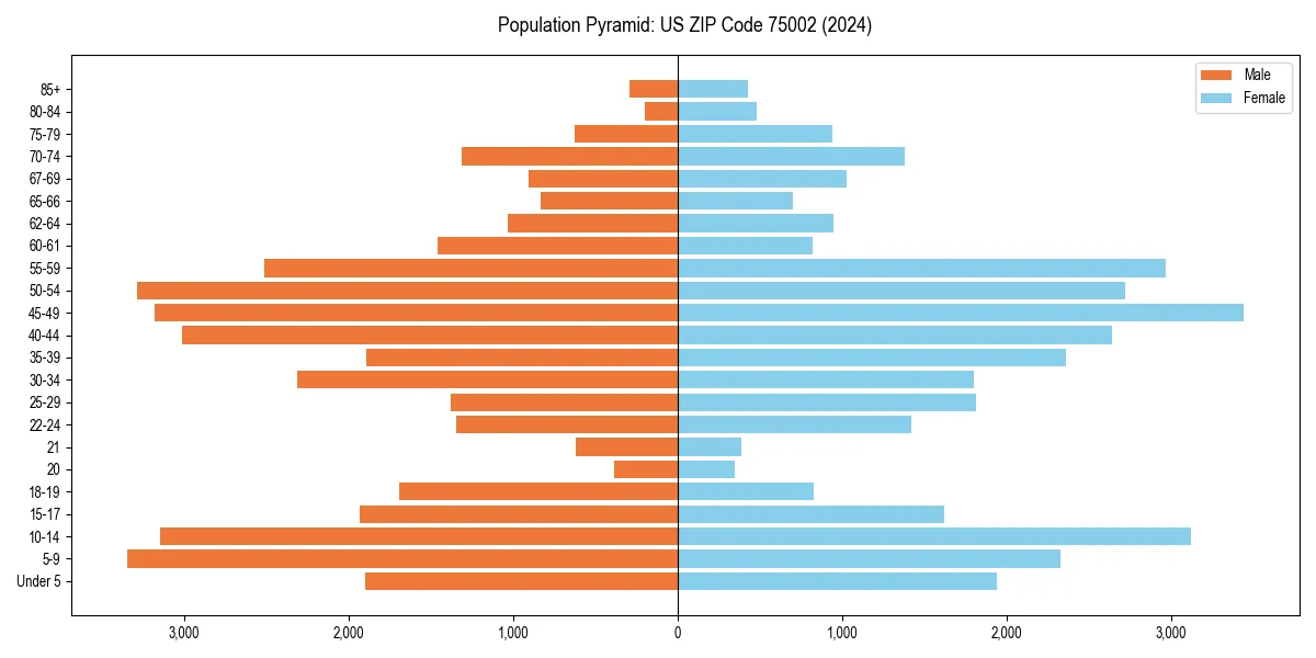 Population pyramid for 