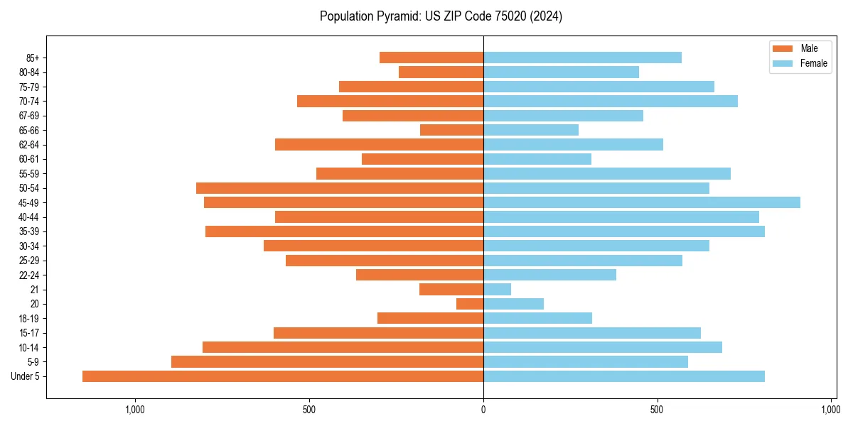 Population pyramid for 