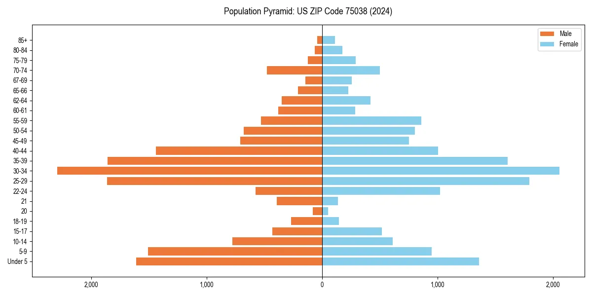 Population pyramid for 