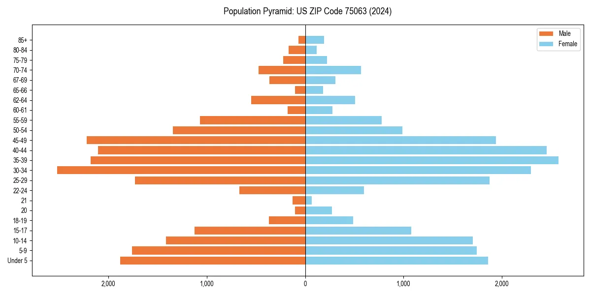Population pyramid for 