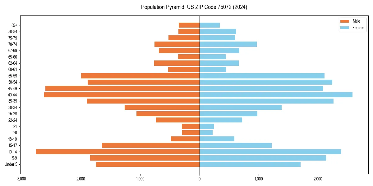 Population pyramid for 