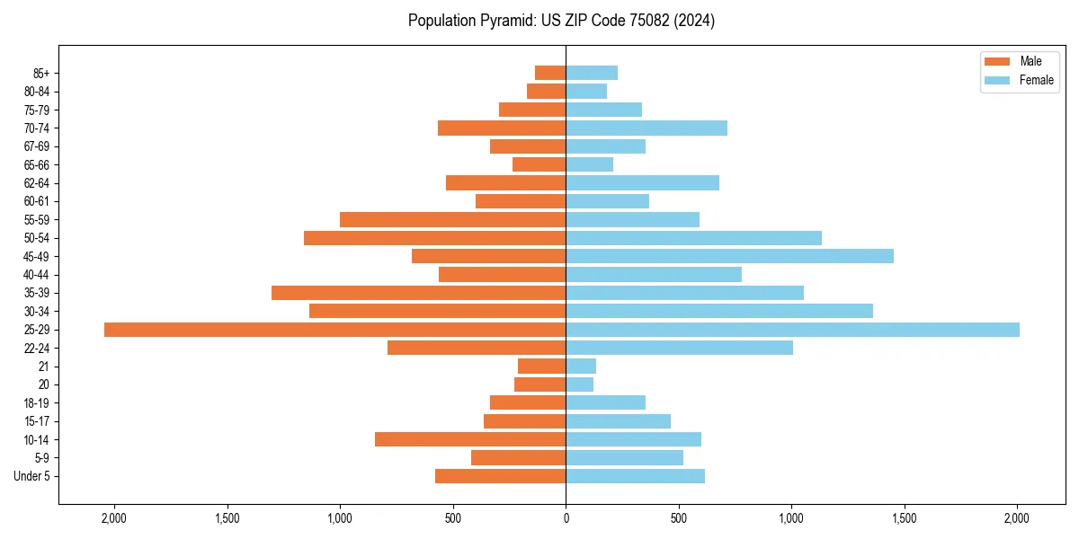 Population pyramid for 