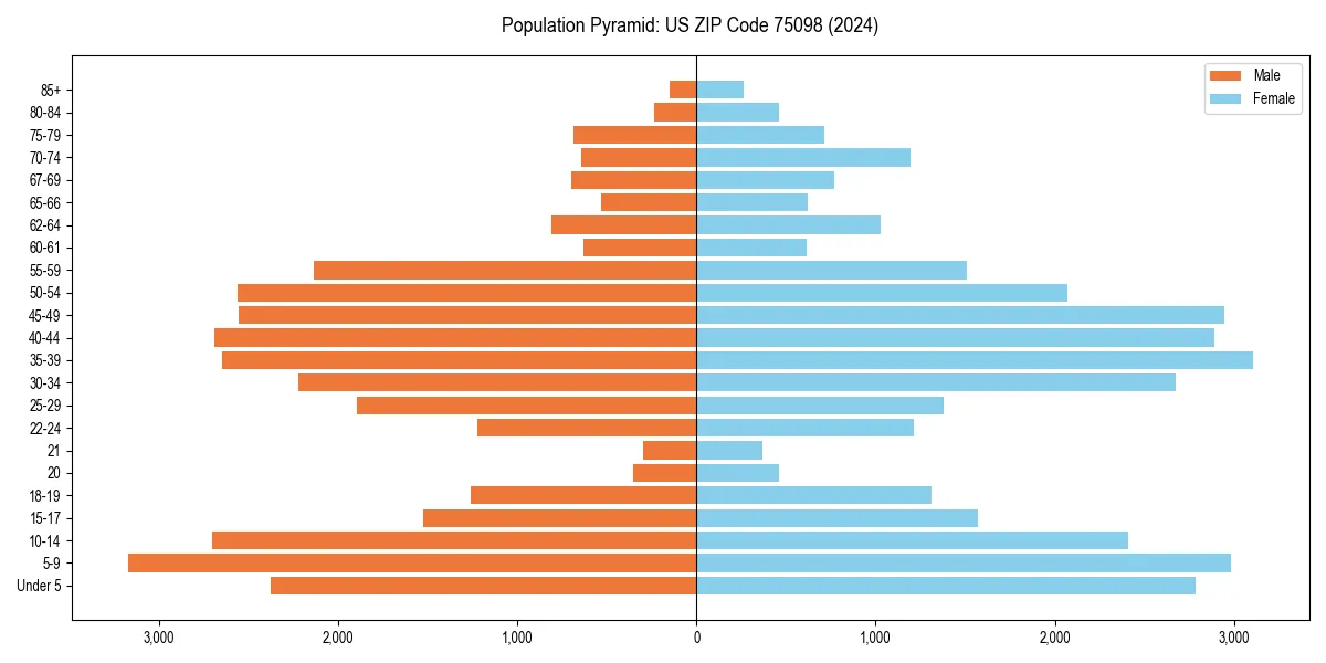 Population pyramid for 
