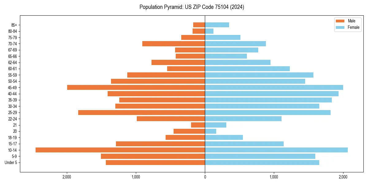 Population pyramid for 