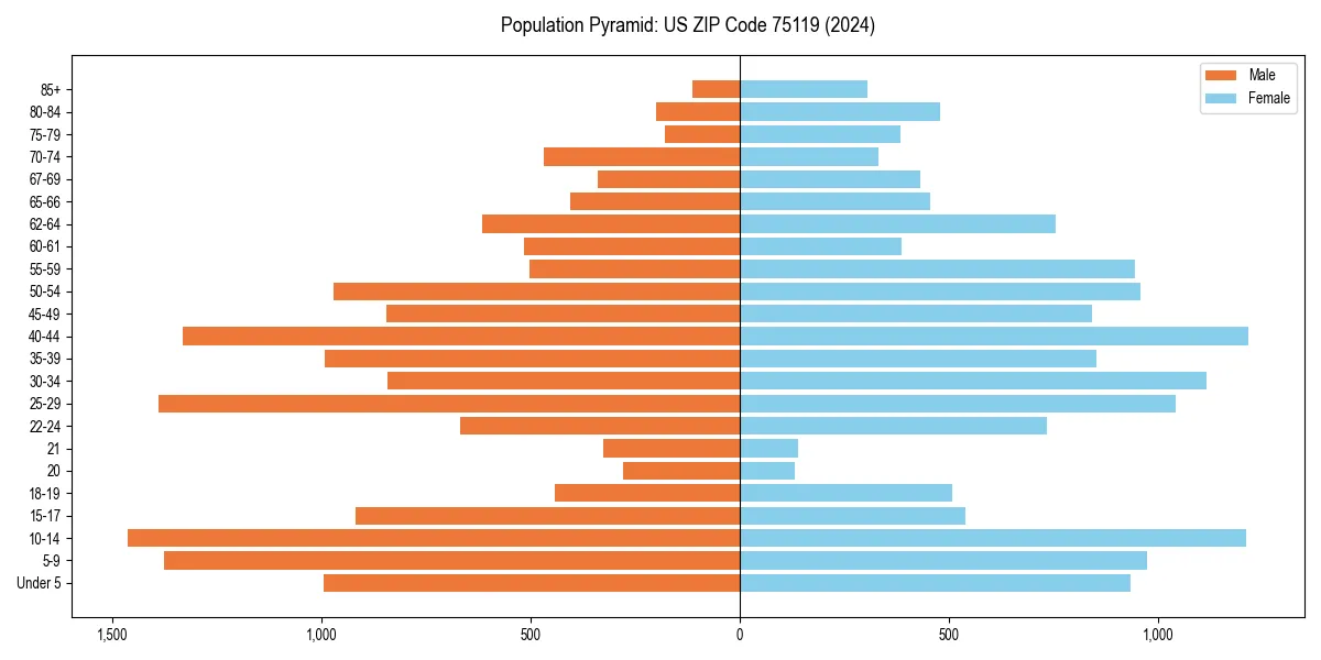 Population pyramid for 