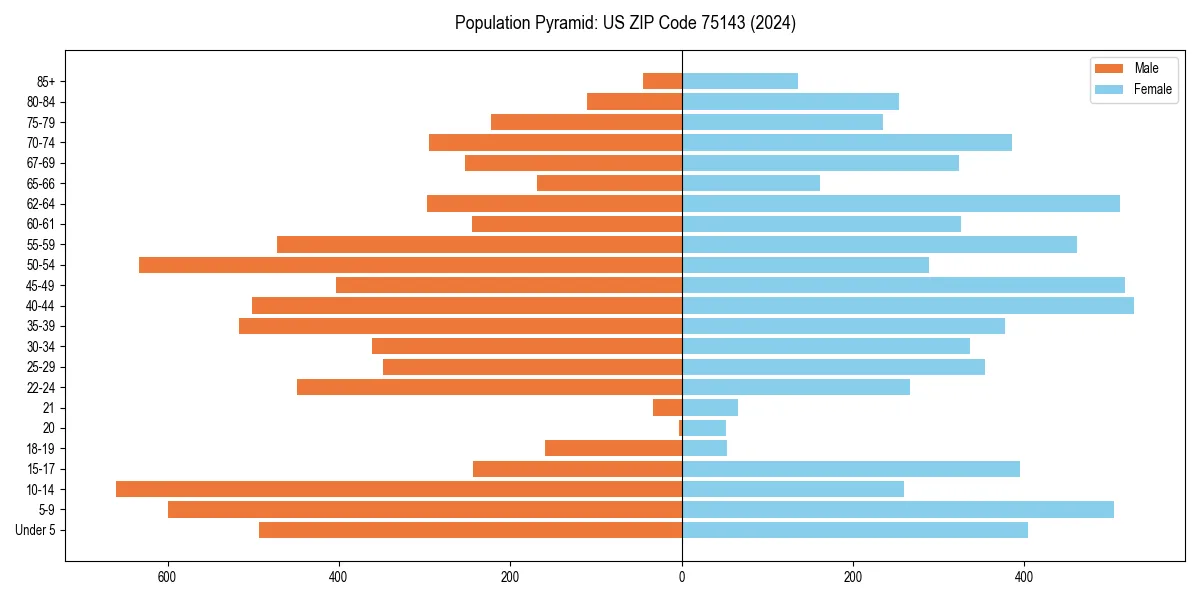 Population pyramid for 