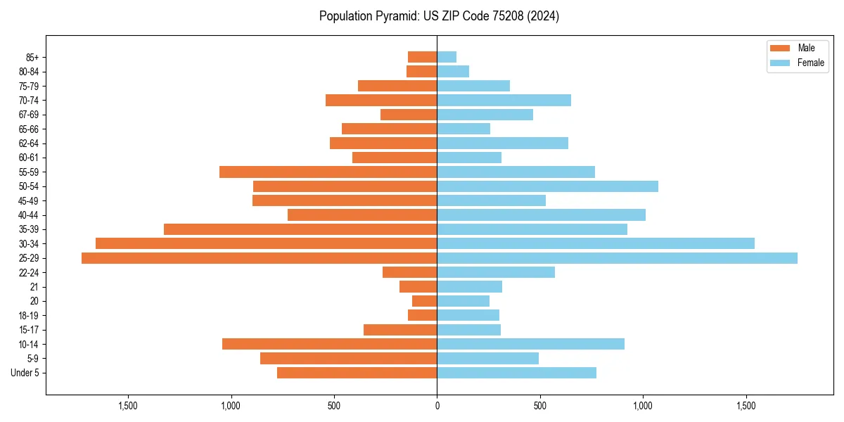 Population pyramid for 