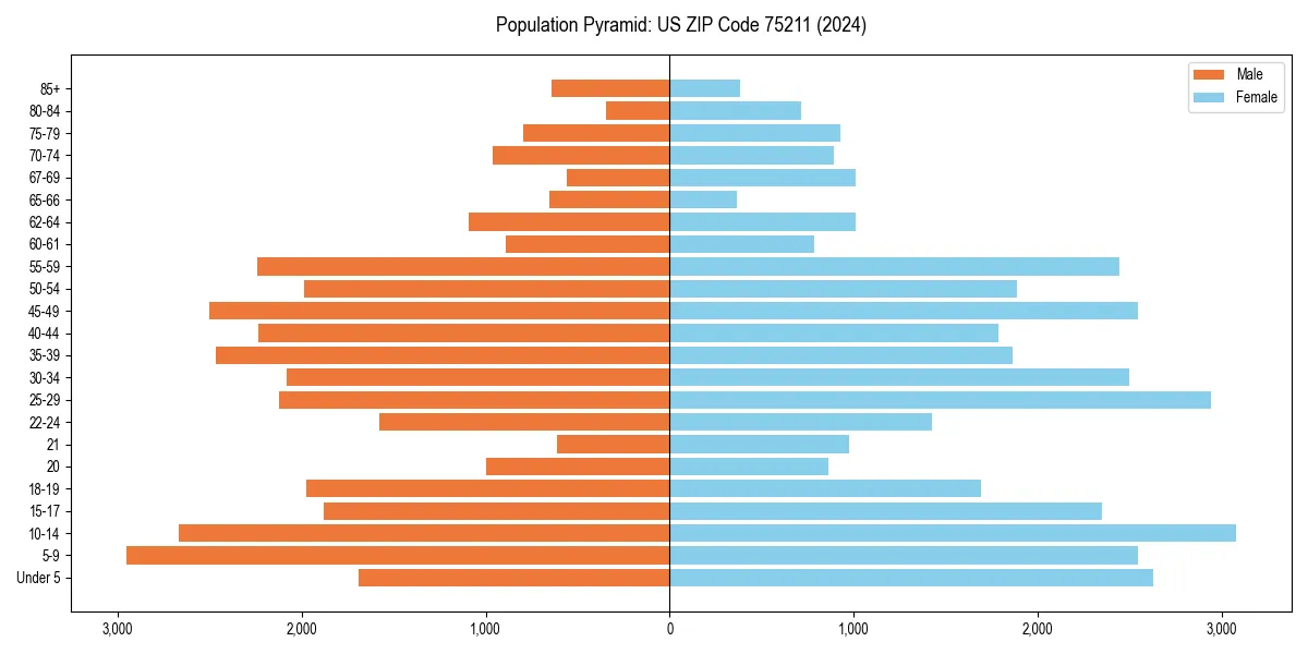 Population pyramid for 