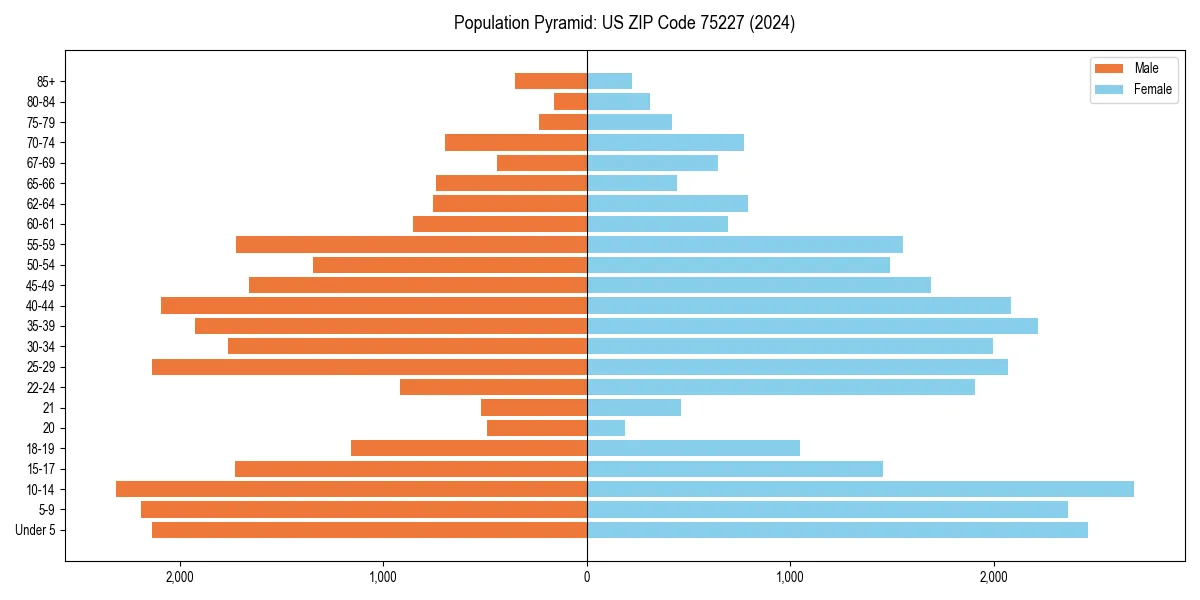 Population pyramid for 