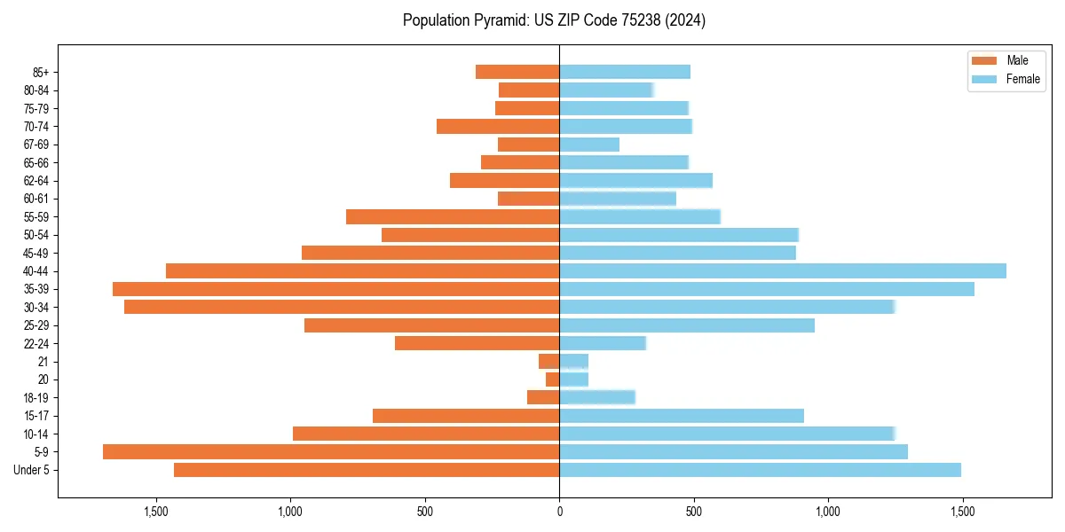 Population pyramid for 