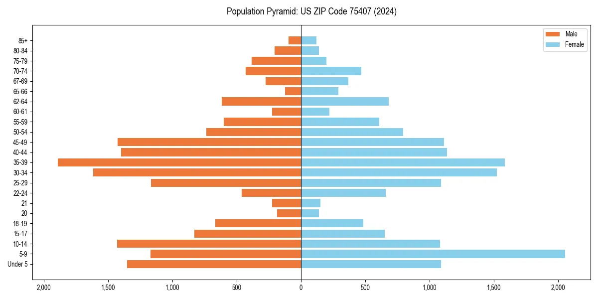 Population pyramid for 