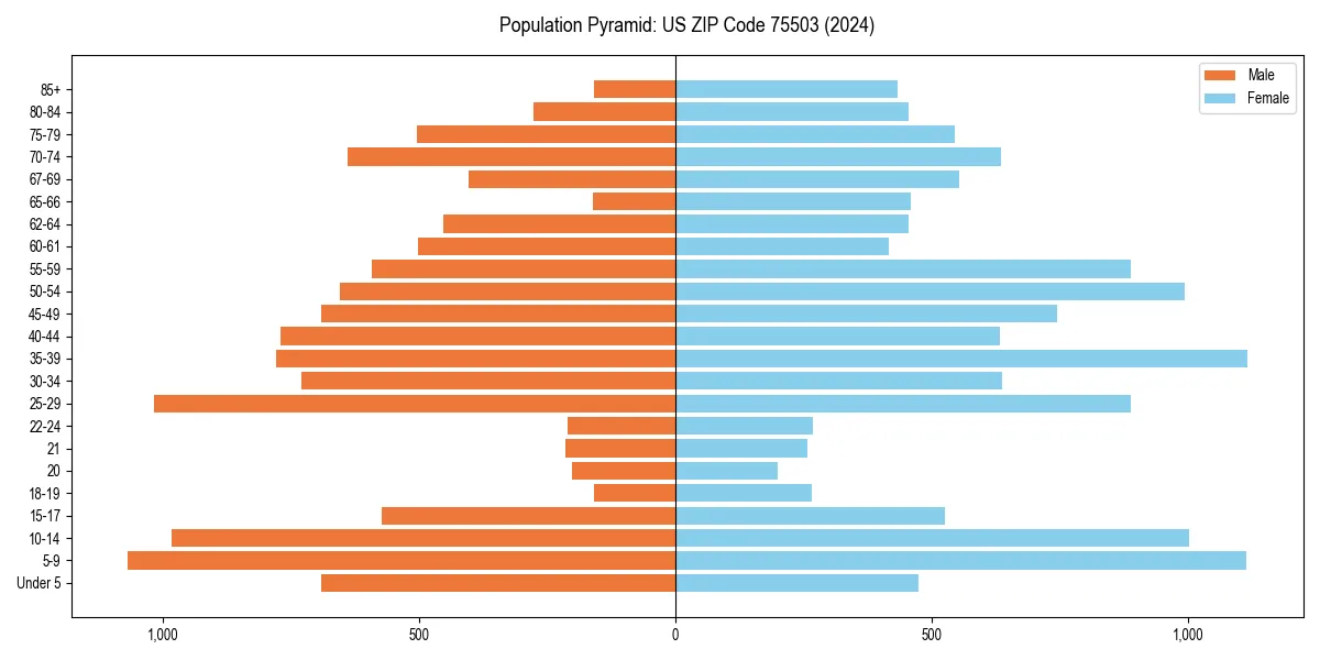 Population pyramid for 