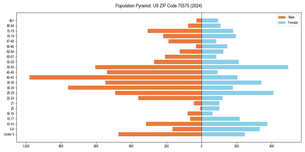 Population pyramid for 