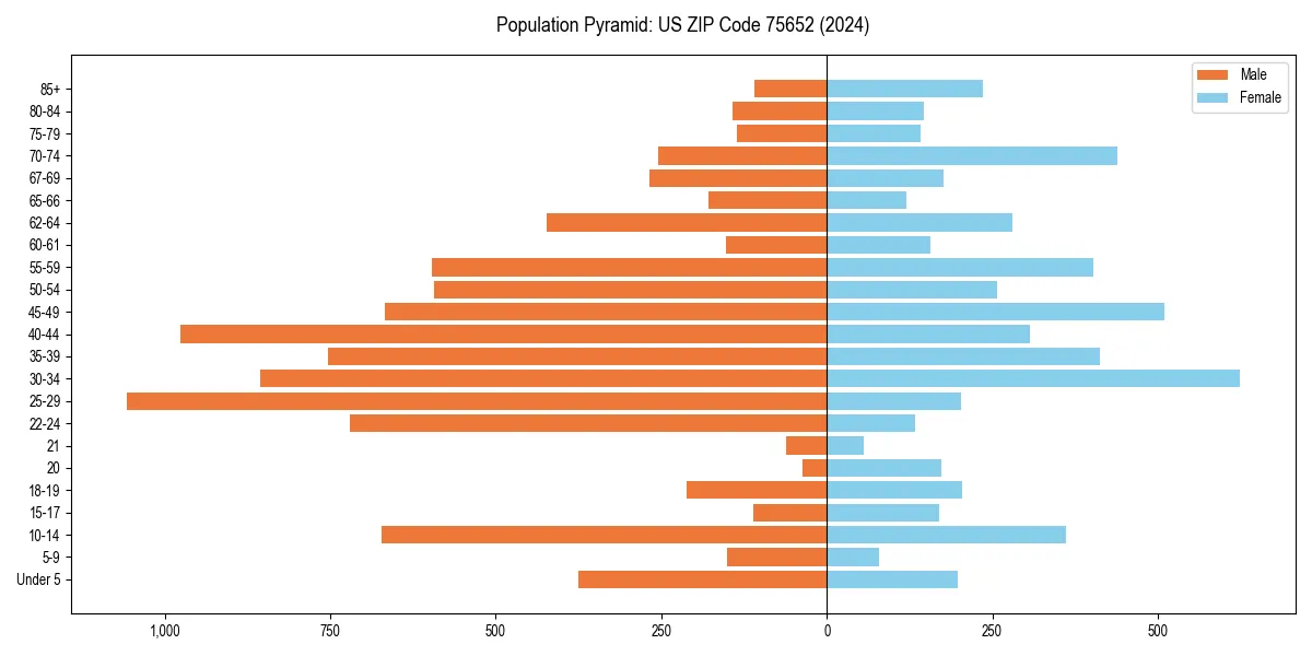 Population pyramid for 