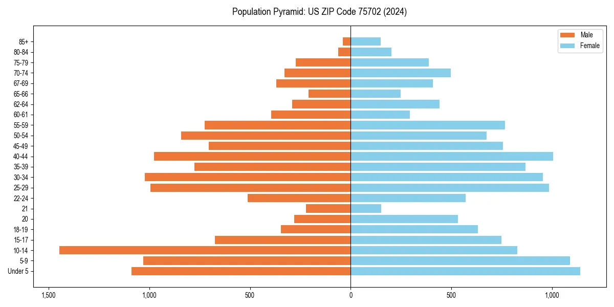 Population pyramid for 