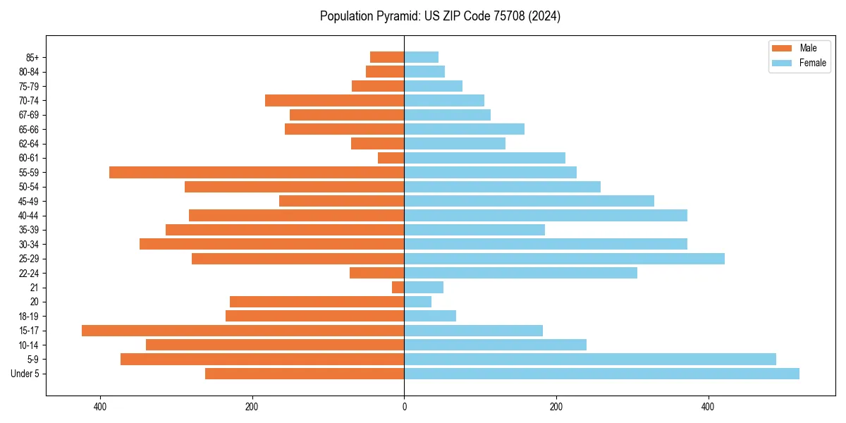 Population pyramid for 
